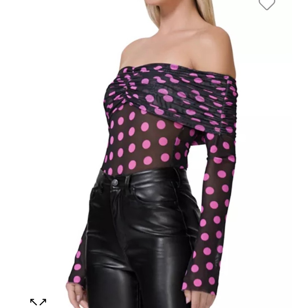 Polka Dot Off-Shoulder Top AFRM